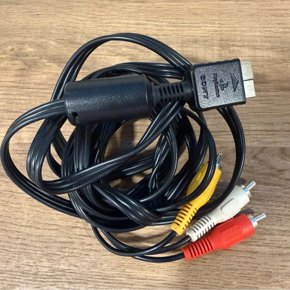 Sony PlayStation AV Cable + 3.5mm to RCA Audio Cable Bundle
